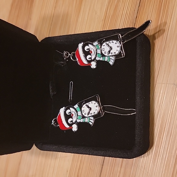 Kit-Cat Klock Jewelry - Kit-Cat Klock clock Festive Holiday Christmas Earrings